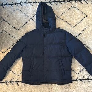 Men's Navy Hooded Jacket